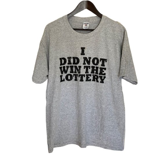 "I Did Not Win The Lottery" Lottery Ticket Movie Promo S/S T-Shirt Men's Size L - Picture 2 of 6